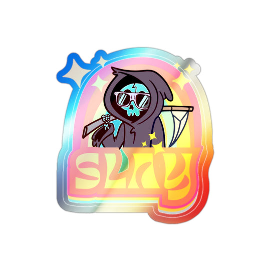 Jim Reaper - SLAY - Holographic Die-cut Stickers