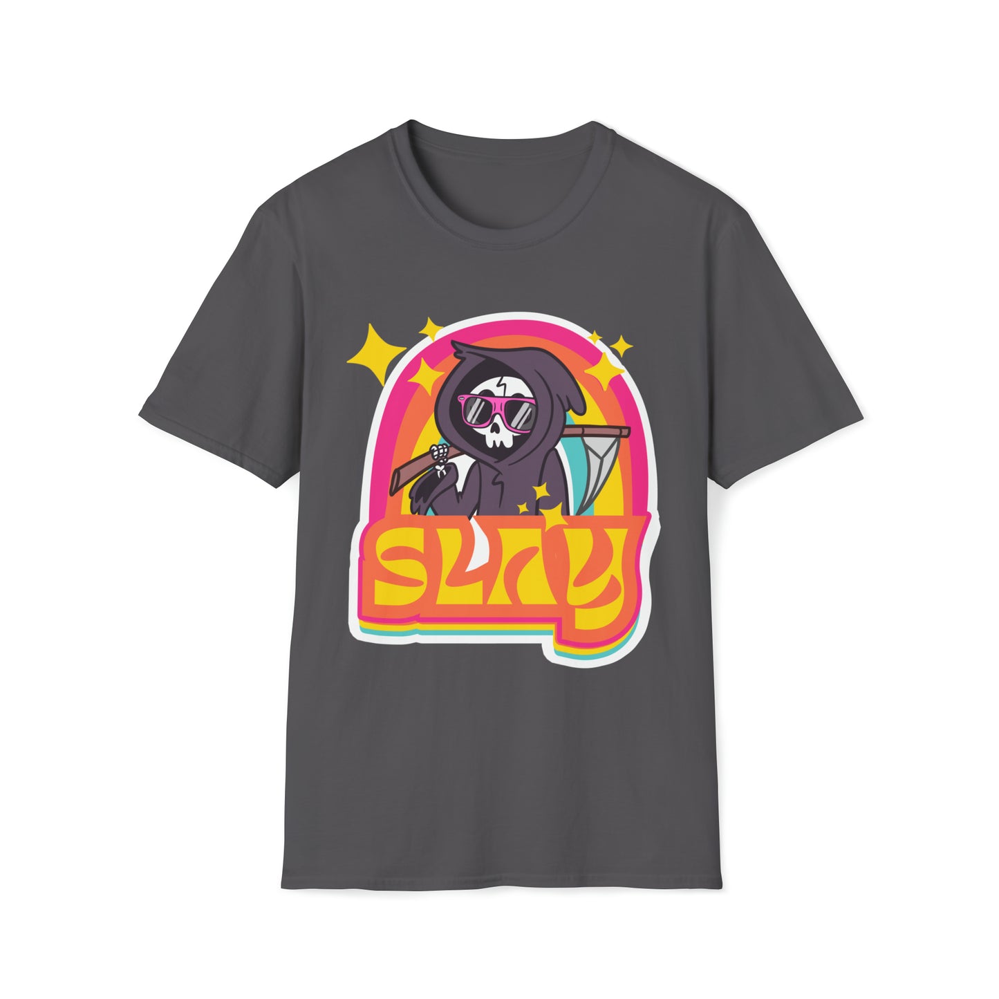Jim Grim “SLAY” Rainbow Unisex Soft-Style T-Shirt