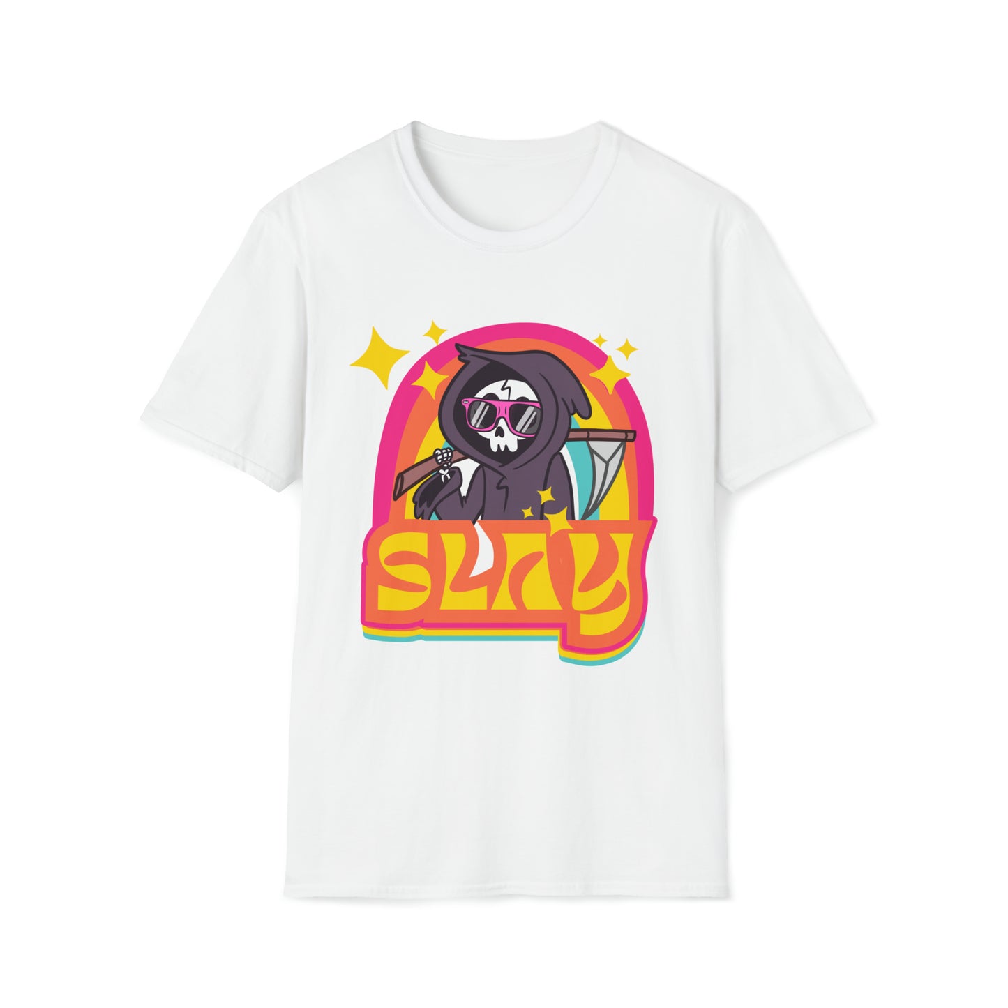 Jim Grim “SLAY” Rainbow Unisex Soft-Style T-Shirt