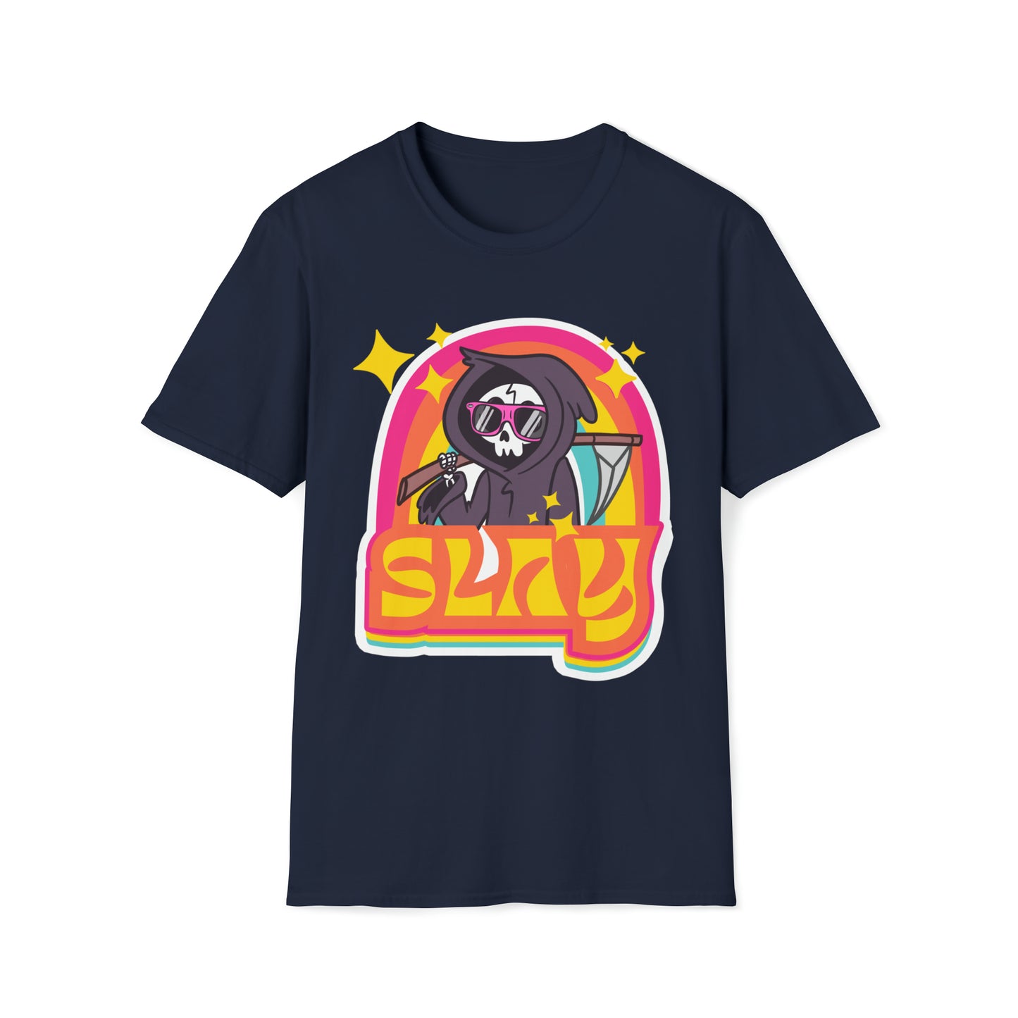 Jim Grim “SLAY” Rainbow Unisex Soft-Style T-Shirt