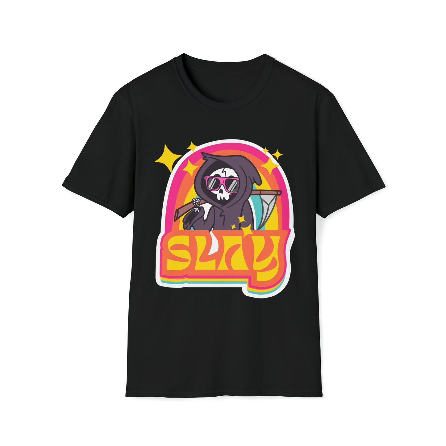 Jim Grim “SLAY” Rainbow Unisex Soft-Style T-Shirt