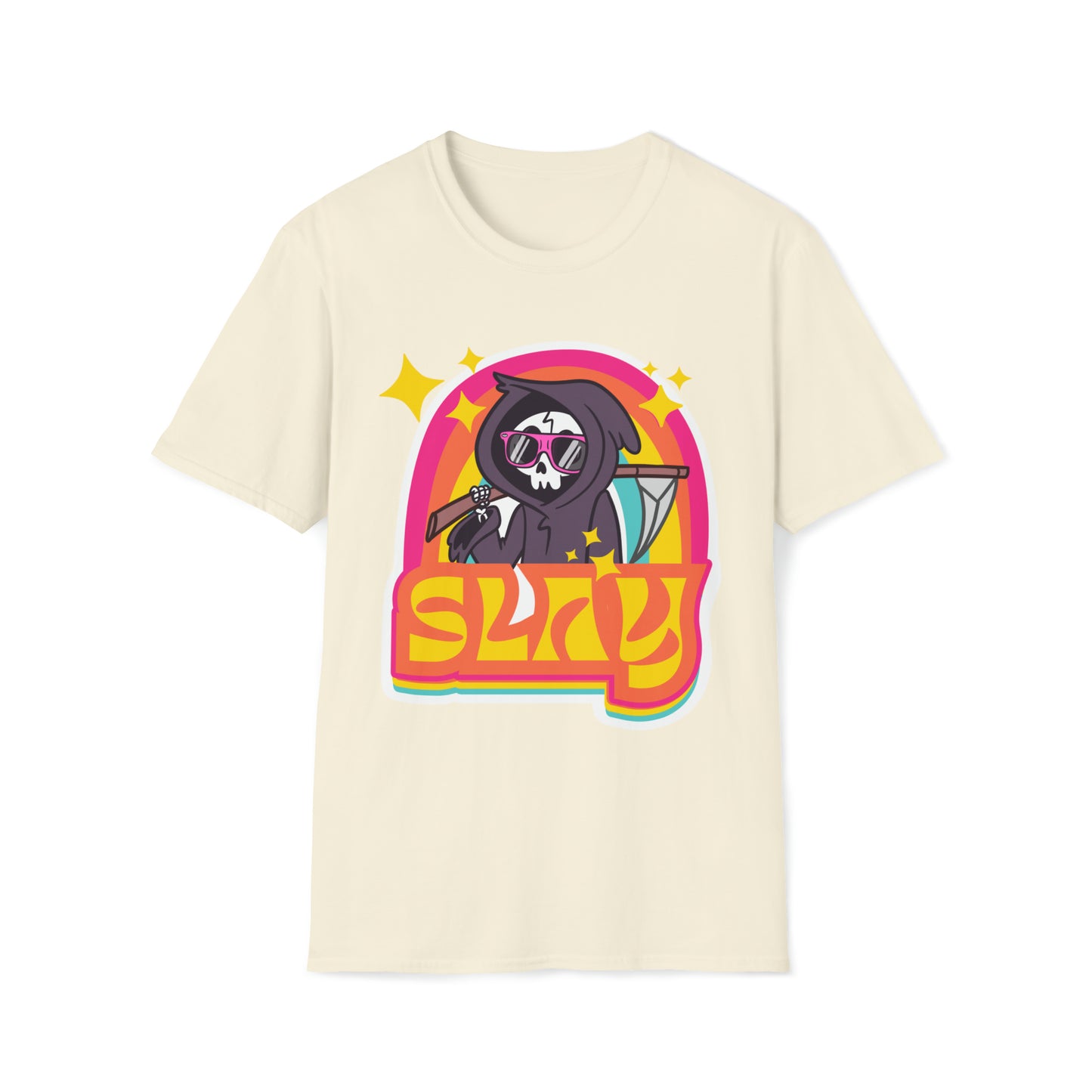 Jim Grim “SLAY” Rainbow Unisex Soft-Style T-Shirt