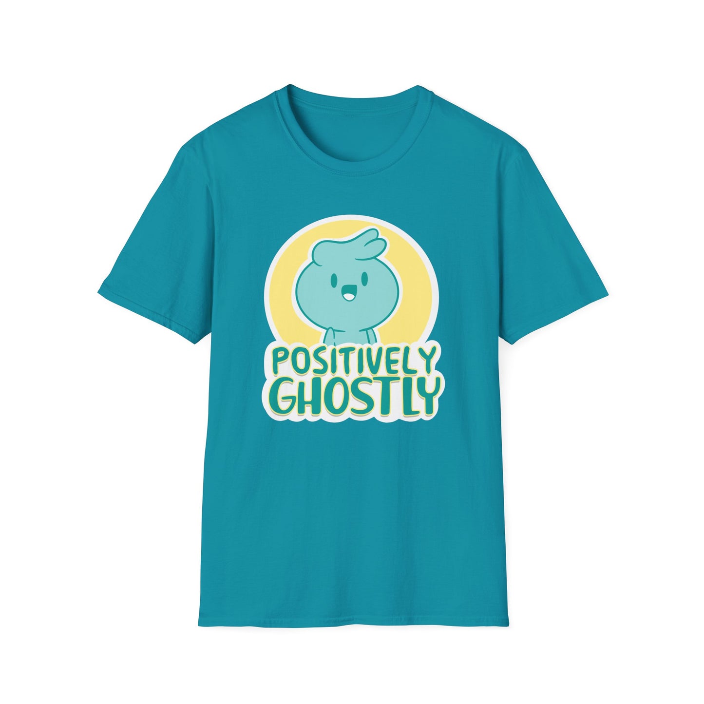 π» Unisex Soft-Style Tee β Featuring Oliver the Ghost & Positively Ghostly Logo π