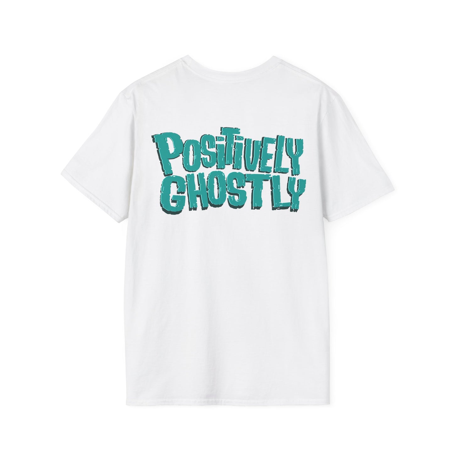 π» Oliver the Ghost Tee β Head on Front + Positively Ghostly Logo on Back π