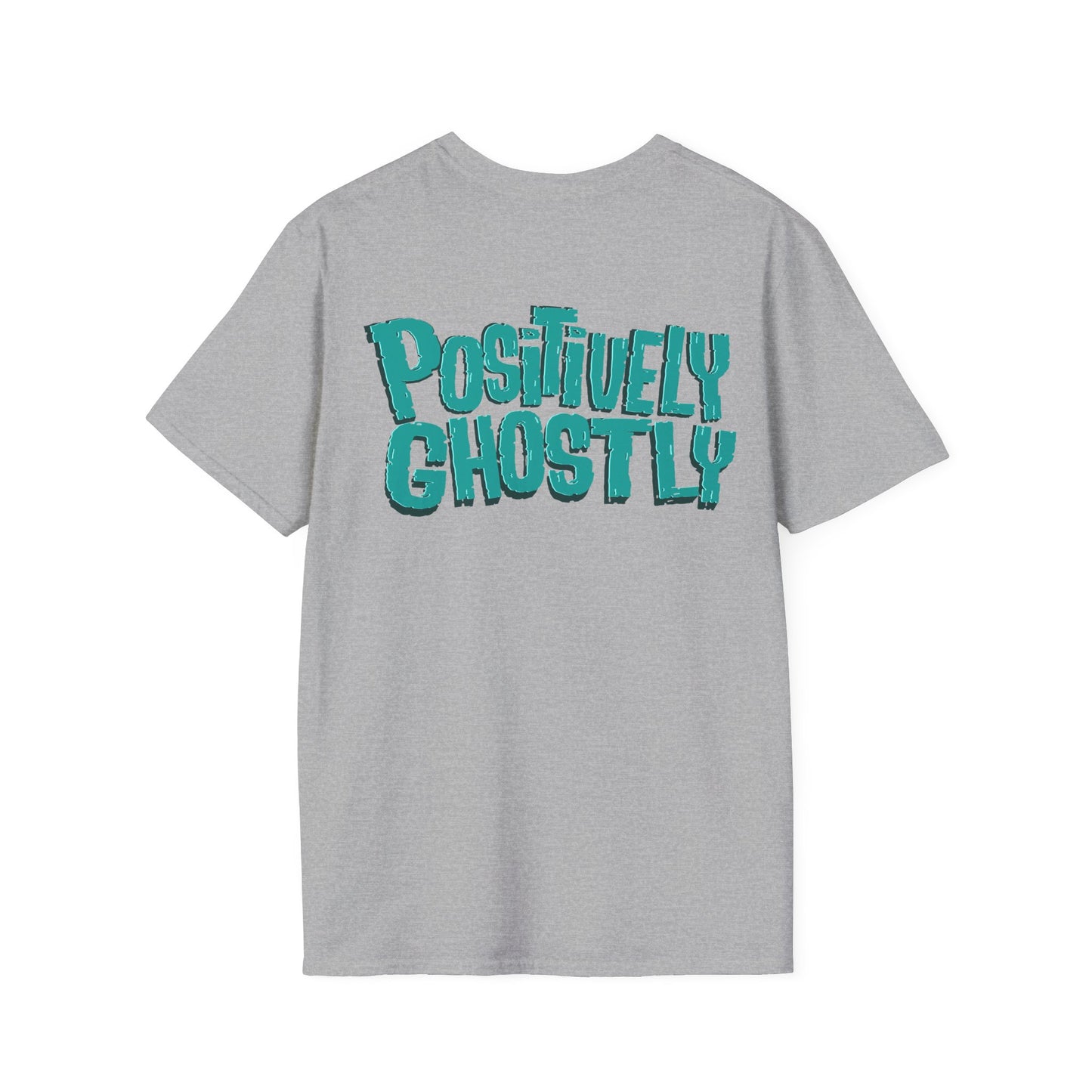 π» Oliver the Ghost Tee β Head on Front + Positively Ghostly Logo on Back π