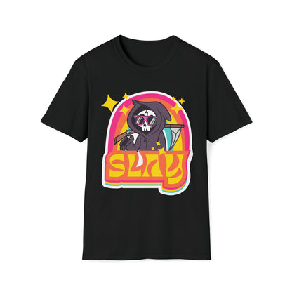 Jim Grim “SLAY” Rainbow Unisex Soft-Style T-Shirt