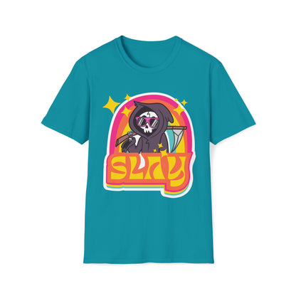 Jim Grim “SLAY” Rainbow Unisex Soft-Style T-Shirt