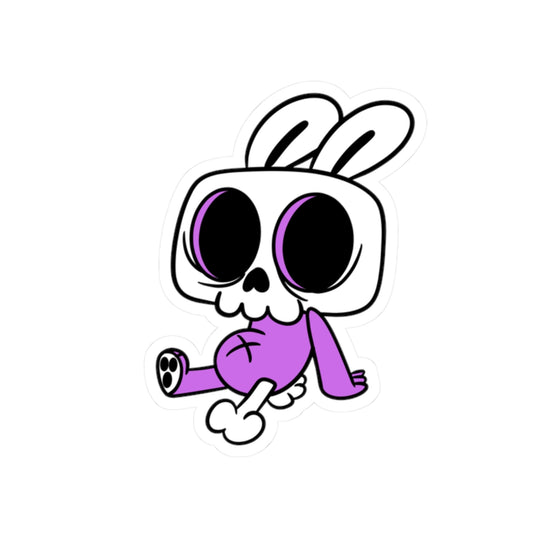 ✨ Cham the Bunny Reaper Vinyl Sticker – 3x3" 👻🐰✨