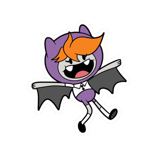 🦇✨ Milly the Vampire Vinyl Sticker – 3x3" 🩸💜✨