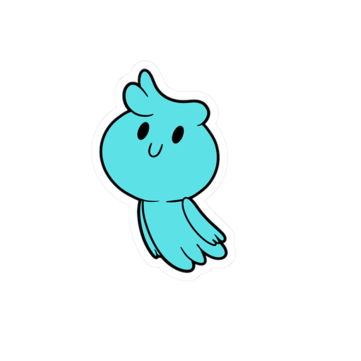 👻💙✨ Oliver the Ghost Vinyl Sticker – 3x3" (Smiling & Floating!) ✨