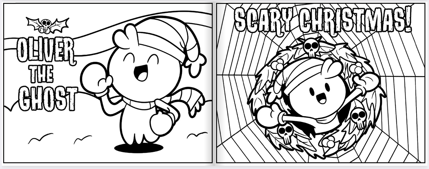 🎄👻 Positively Ghostly Holiday Hauntings Coloring Book Spooktacular! ❄️✨