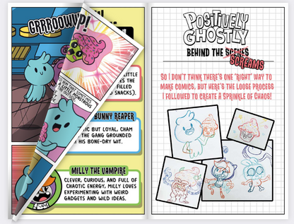 🌟 Positively Ghostly Zine #1 — BIG Premiere Issue! 👻✨ (24 Pages + Exclusive 12-Page Comic!)